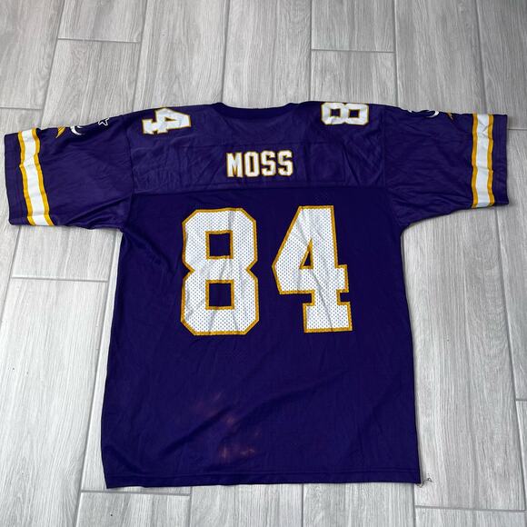 Starter NFL Minnesota Vikings Randy Moss #84 Men's LG 48 Football Jersey - Picture 7 of 9